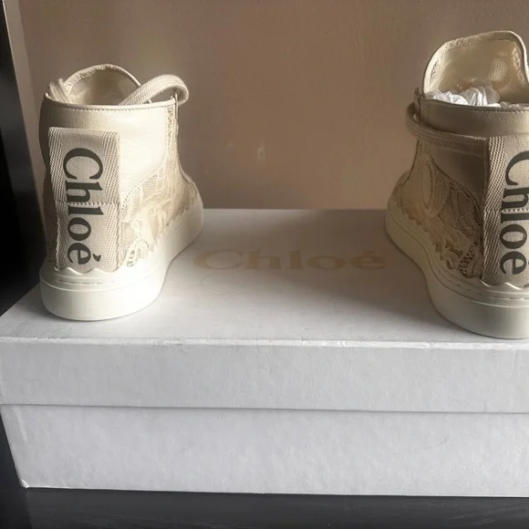 Chloe Lauren lace mid top  Sneakers - Picture 3 of 8